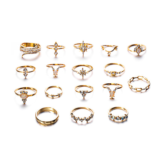 17Pcs Stackable Rings Sets for Women