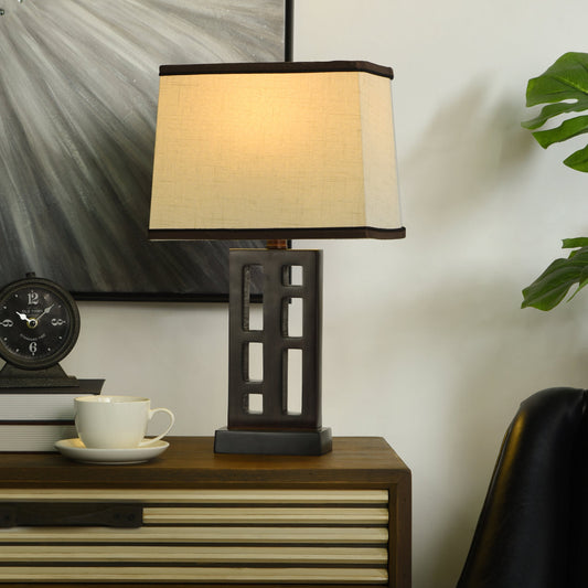 Open Works Lamp with Shade, Walnut
