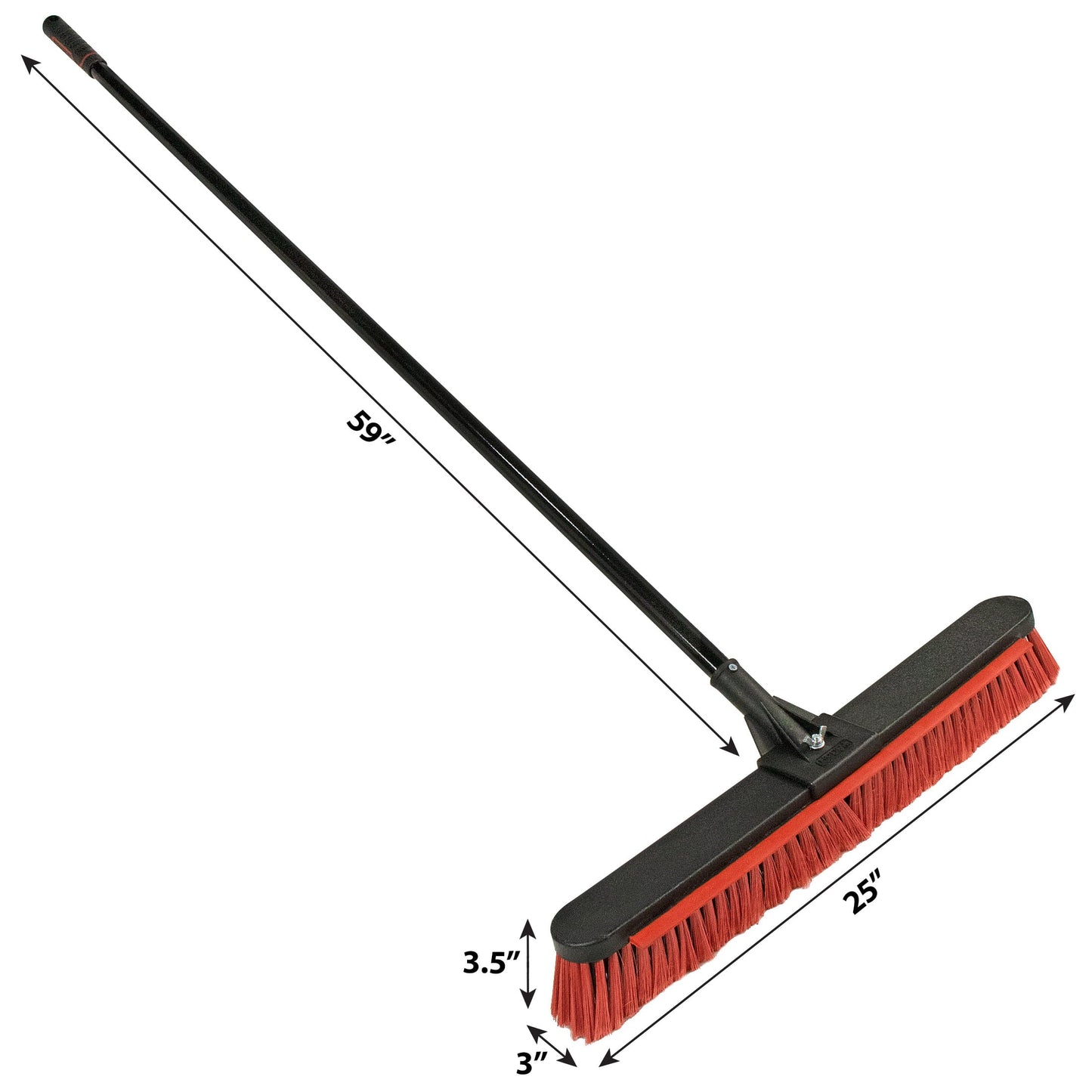 24in Heavy-Duty Multi-Surface Push Broom w/ Squeegee