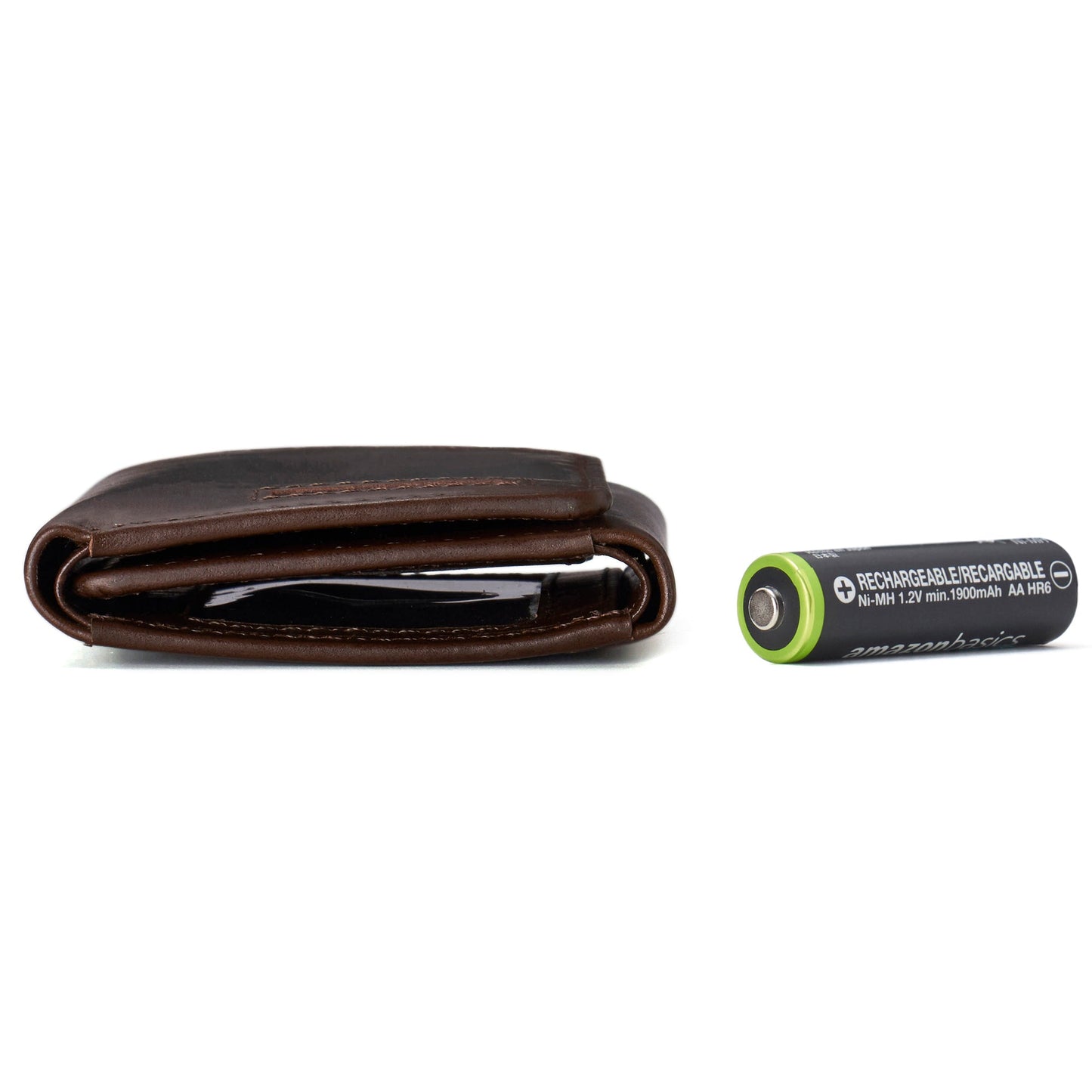 Mens RFID Protected Trifold Genuine Leather Wallet ID Window
