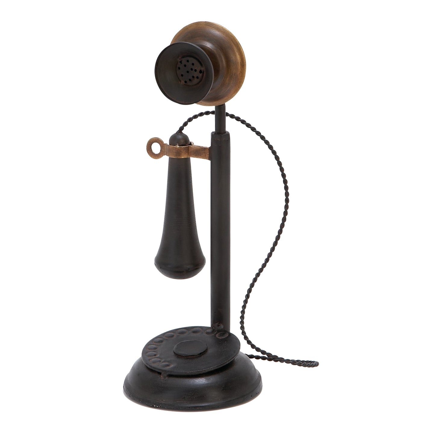 13"H, 5"W Phone Metal Heirloom Decoration, Black, 1 - Piece