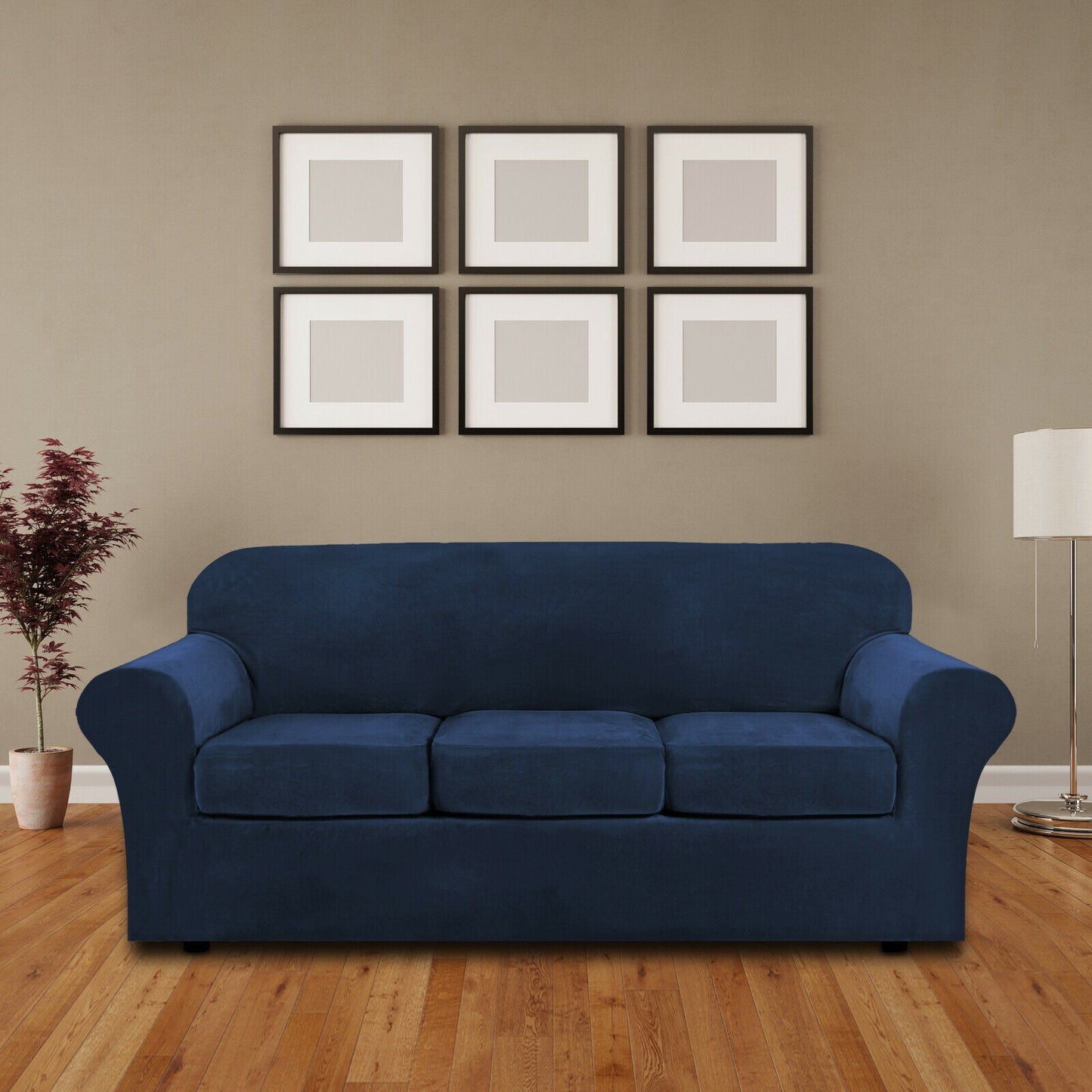 Sofa Covers for 3 Seaters (Base Cover Plus 3 Individual Cushion Covers)