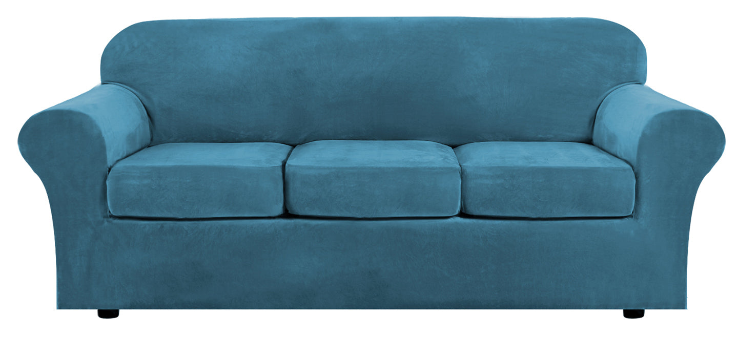 Sofa Covers for 3 Seaters (Base Cover Plus 3 Individual Cushion Covers)