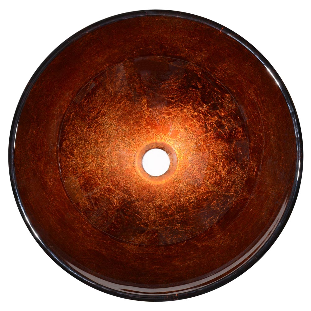 Bathroom Tempered Glass Round Vessel Sink