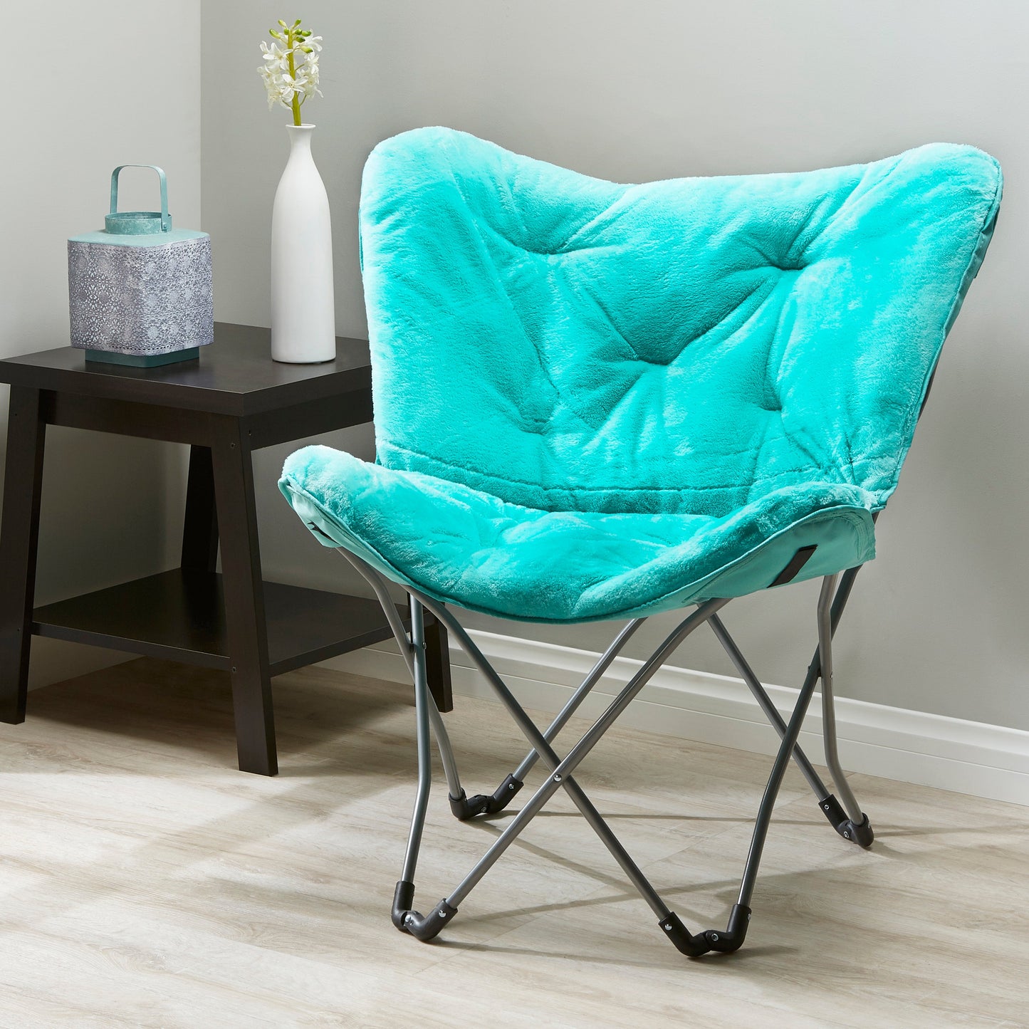 Faux Fur Butterfly Folding Chair