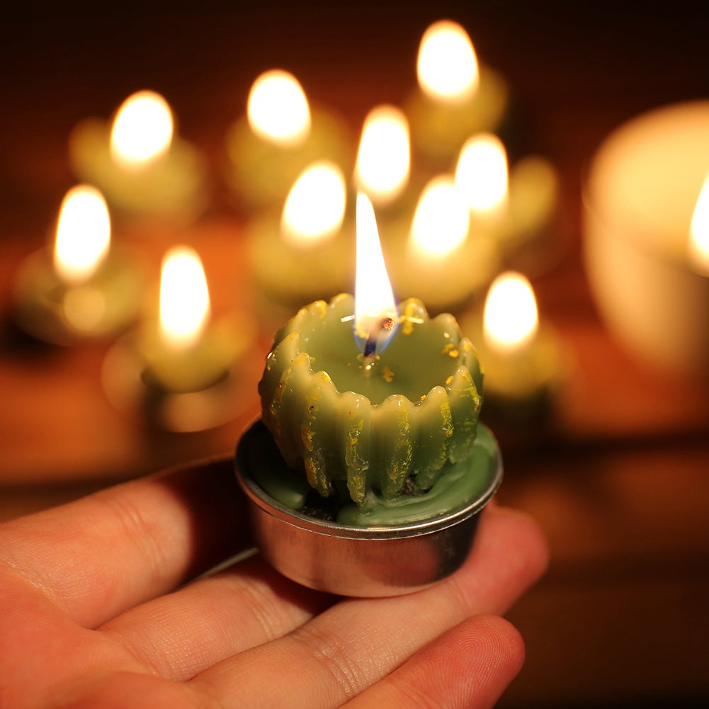 12 Pieces Cactus Tealight Candle