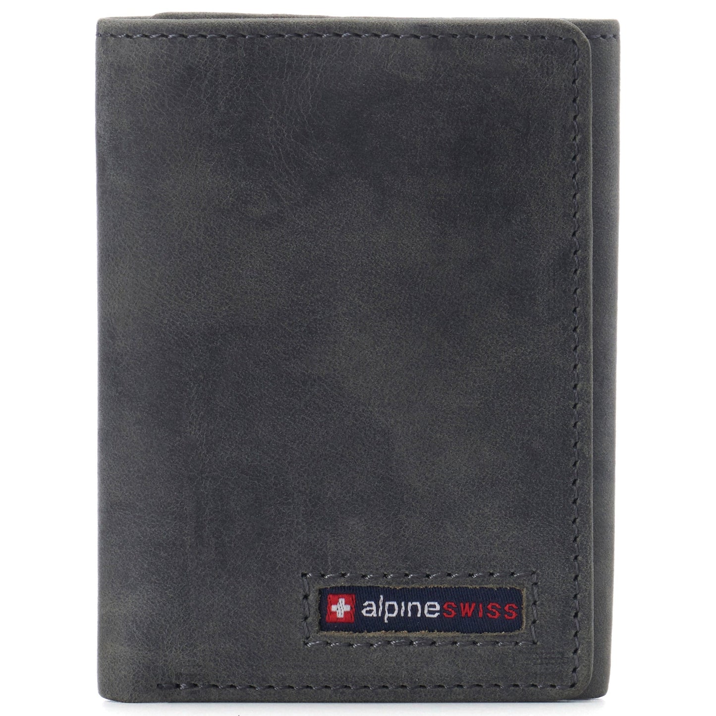 Mens RFID Protected Trifold Genuine Leather Wallet ID Window
