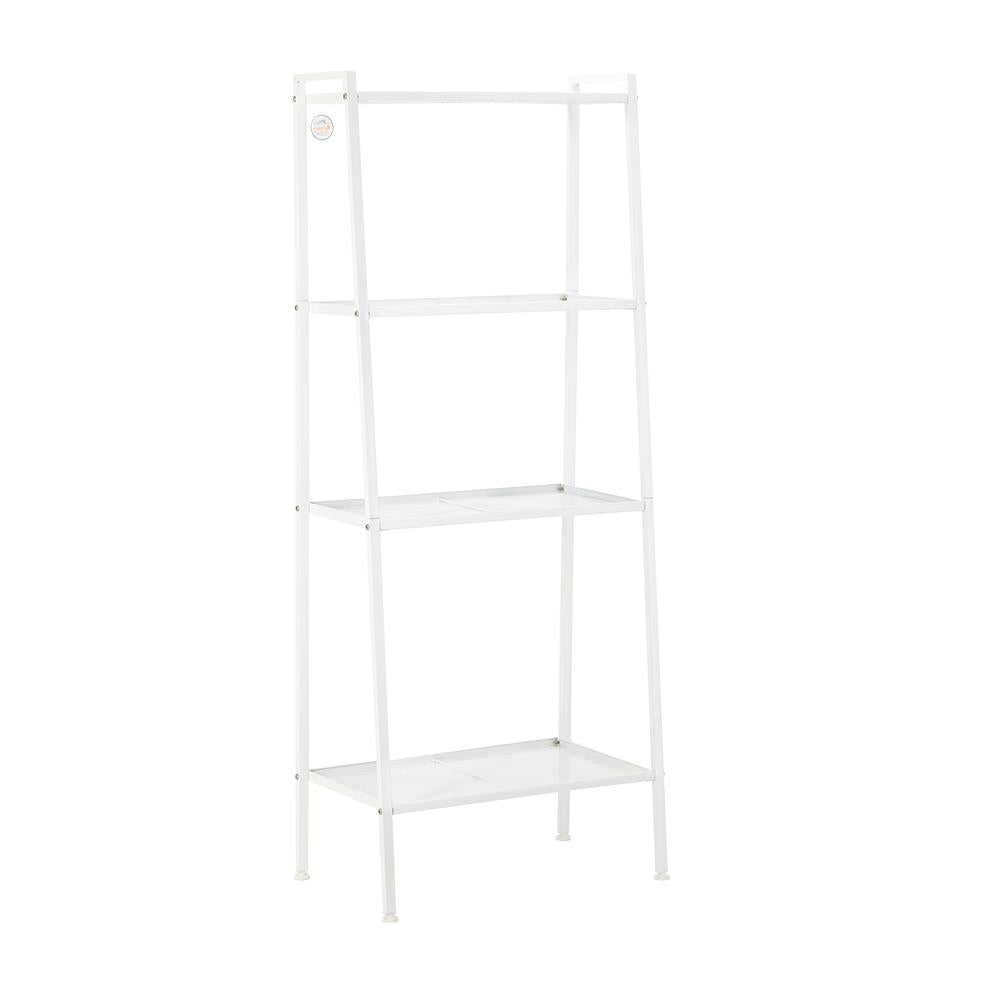 4 Tier Metal Leaning Ladder Shelf Bookcase
