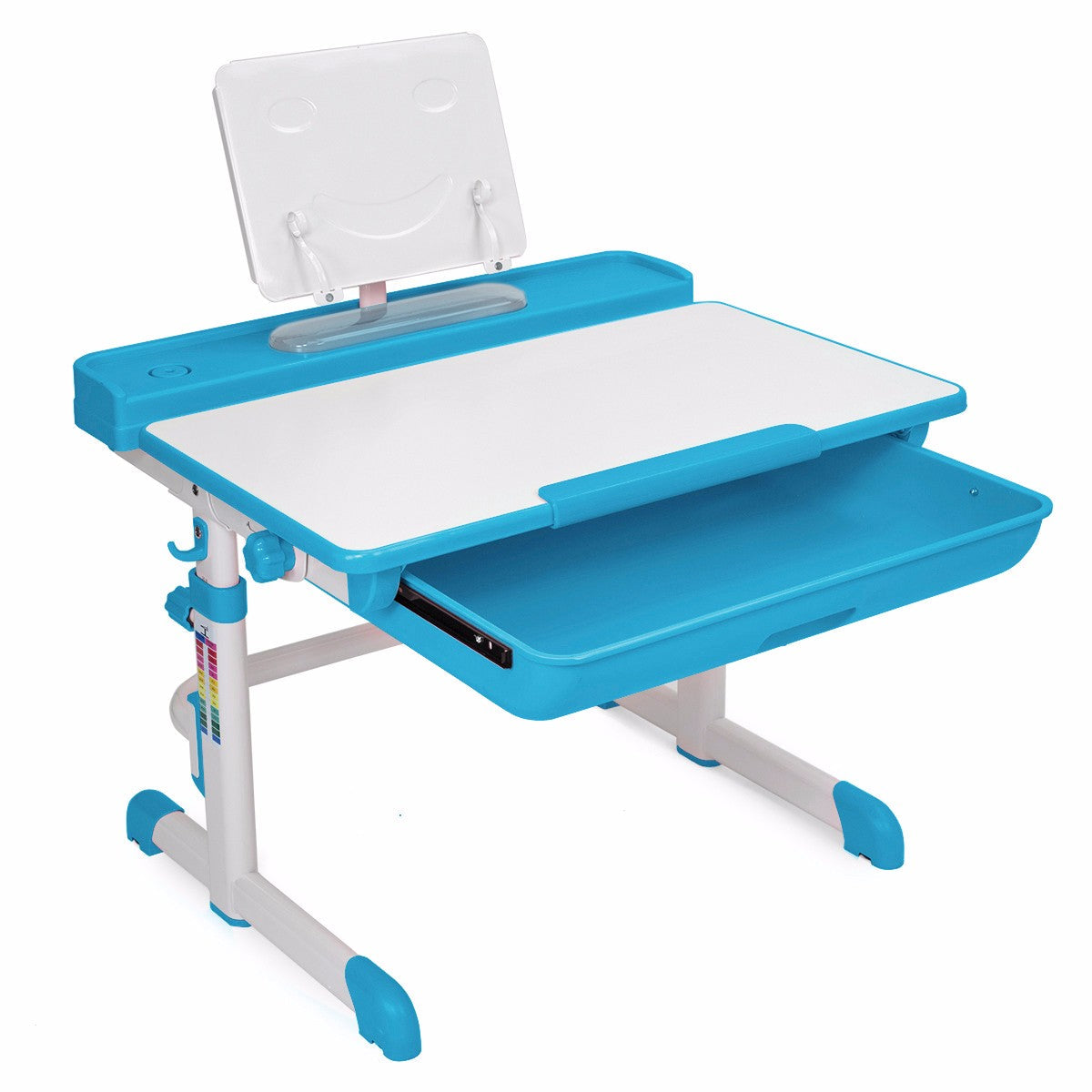 Kids Adjustable Table & Chair Learning Desk Storage Drawer, Blue