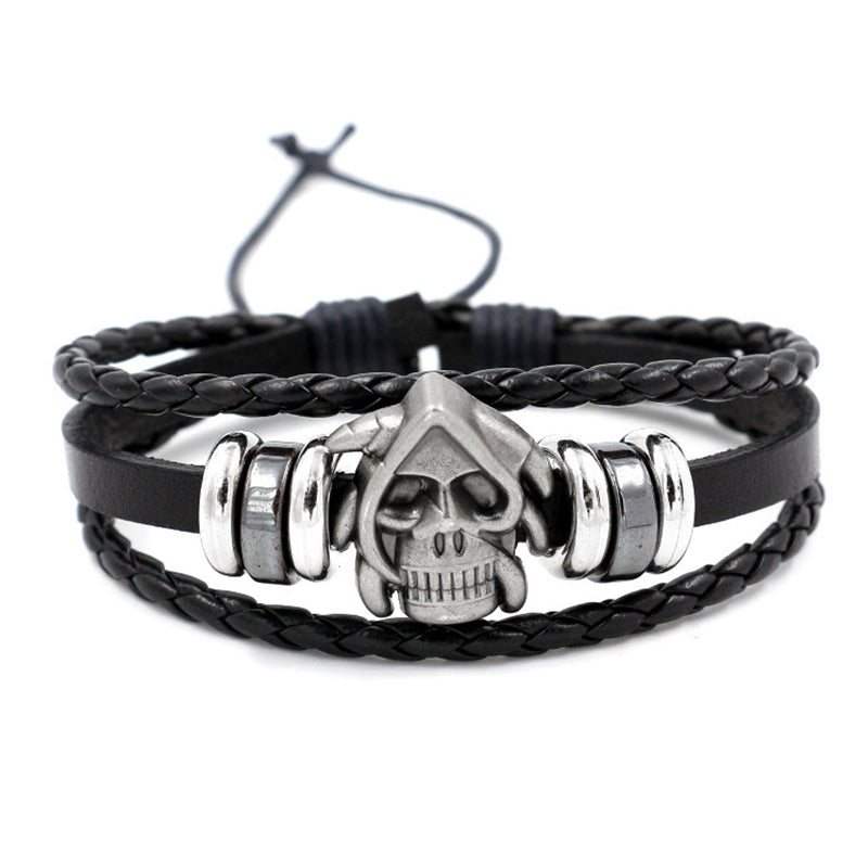 Skull Multi-layer Leather Bracelet for Men/Women
