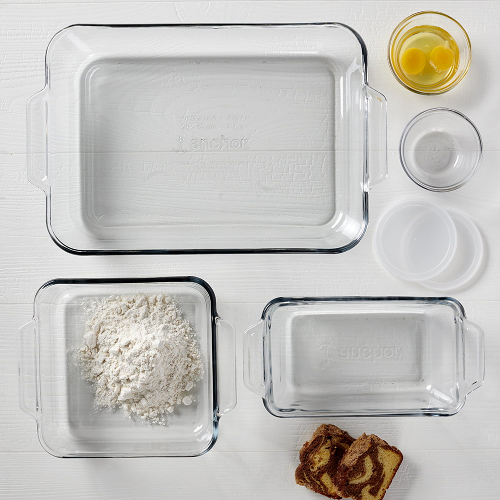 Clear Glass Bakeware Set, 7 Piece Set