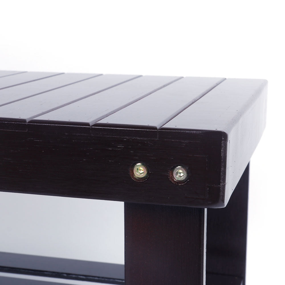 36" Solid Wood Shoe Bench 3 Tier
