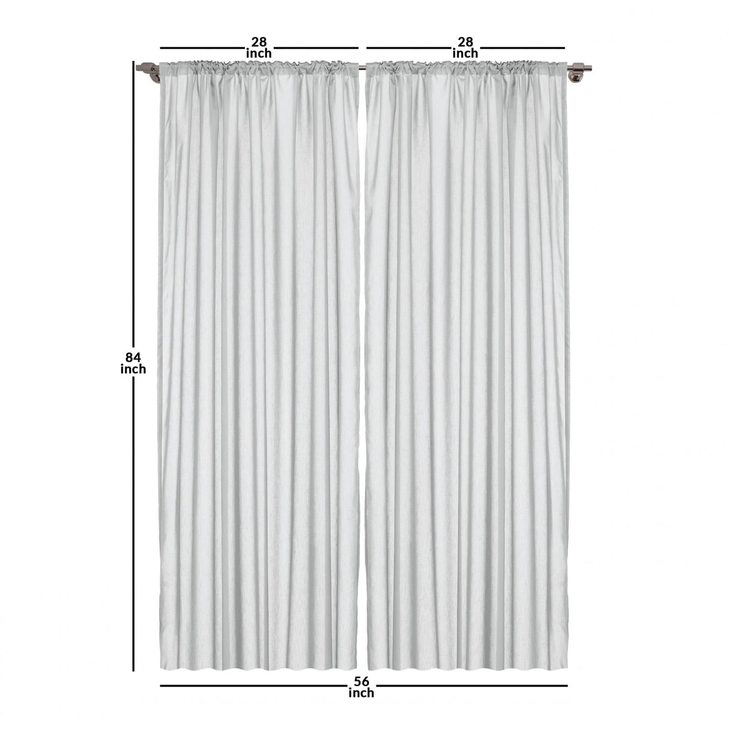 Christmas Floral Flakes Winter Curtains 2 Panels Set