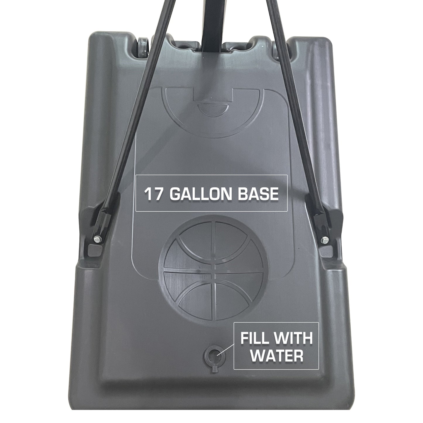 35" Portable Poolside Basketball Hoop w/ Portable Wheeled Base