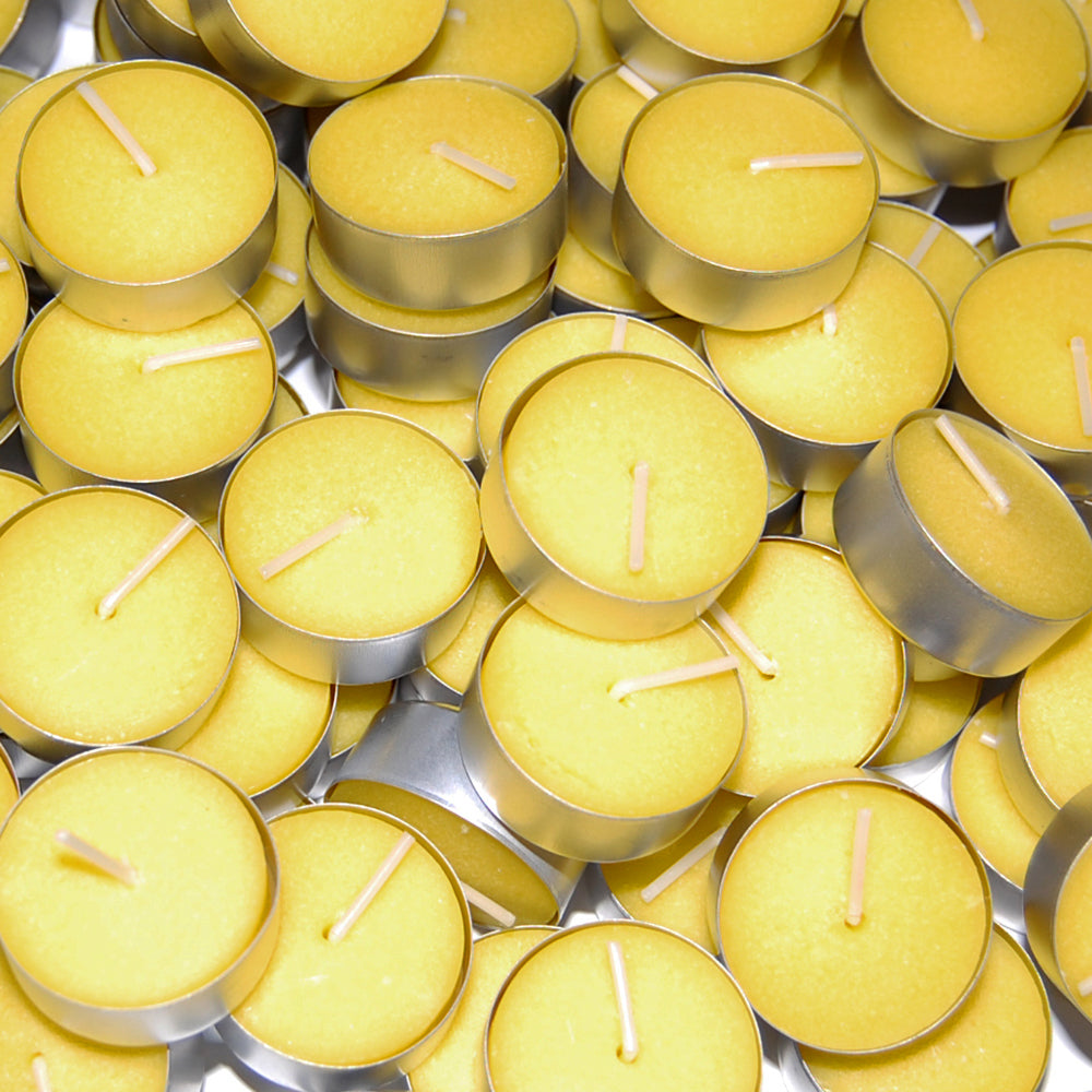 Extended Burn Citronella Tea Light Candles - Set of 100