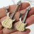 Couple Stainless Steel Guitar Pendant Necklace Set