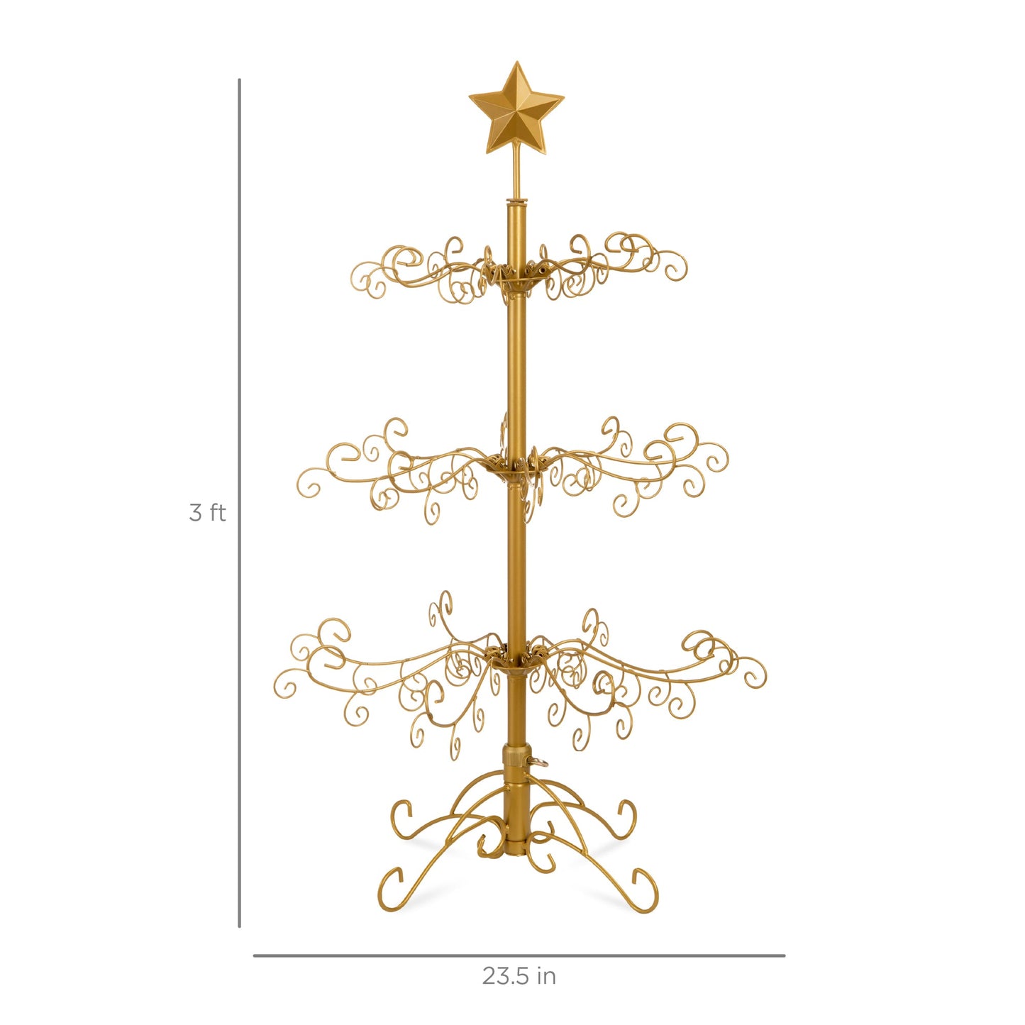 3ft Wrought  Stand Iron Ornament Display Christmas Tree