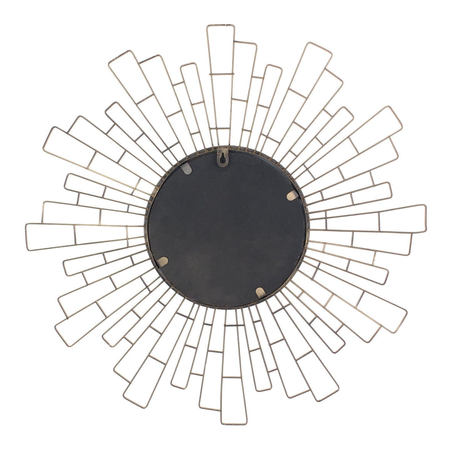 23.6" Traditional Metal Geometric Sunburst Wall Mirror