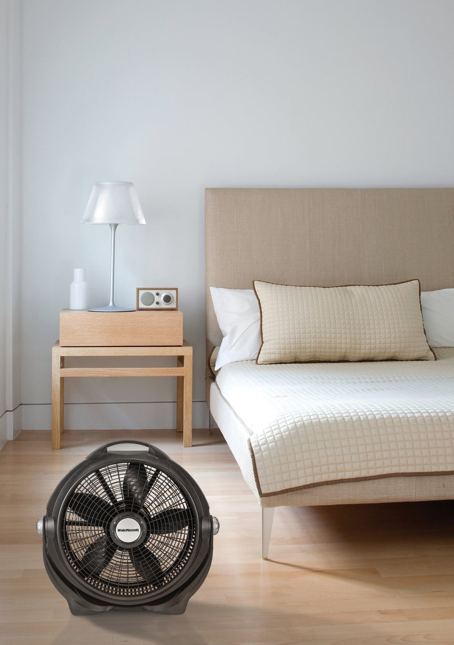 20" Air Circulator Wind Machine, 3-Speed Floor Fan w/ Pivoting Head