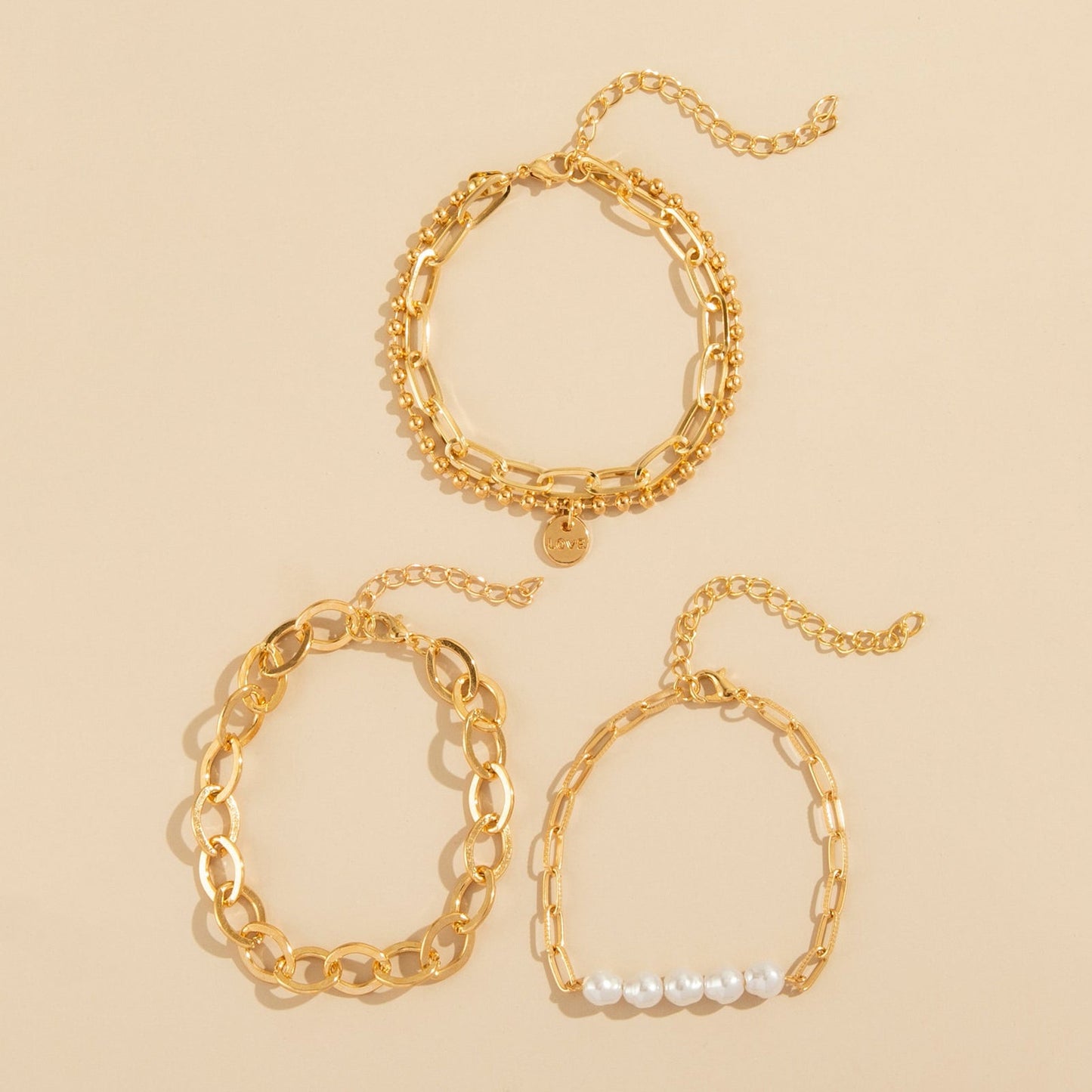 3Pcs Adjustable Women Bracelets