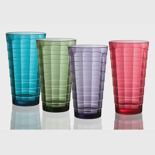 20-Ounce Mosaic Plastic Tumbler Set, Set of 8 Cups