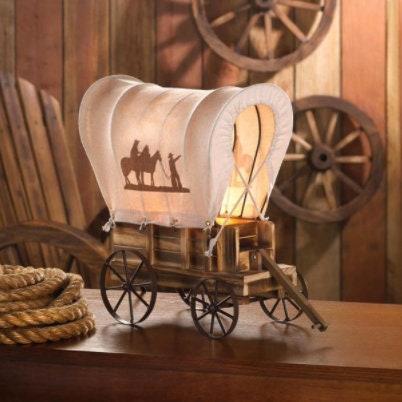 Western Table Lamp, Country Style Bed Side Lighting, Kids Room Night Light and Home Decor Accent, 13.5" High