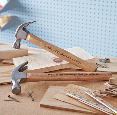 Personalized Hard Wood Hammer, Custom Engraved Funny or Heartfelt Message, Christmas Gifts, Gifts for Men, Gifts for Him