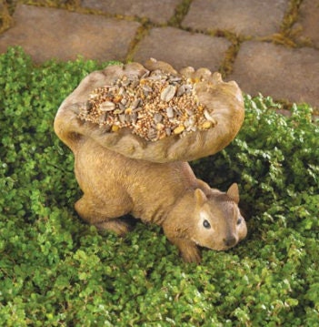 Cute and Realistic Woodland Squirrel Birdfeeder for Indoor and Outdoor Use