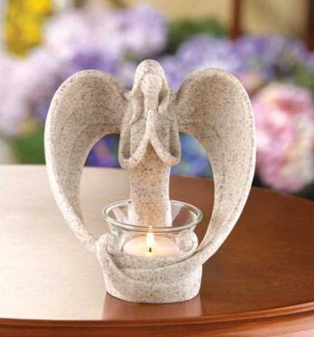 Angel Tealight Candle Holder | Home Decor and Memorial, Condolence, Sympathy Gift for Loss of a Loved One