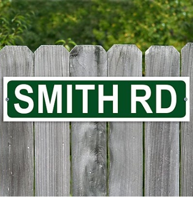 Personalized Green Road Sign Metal, Green Street Sign, Any Text Any Name, Indoor Outdoor Wall Mount Decor