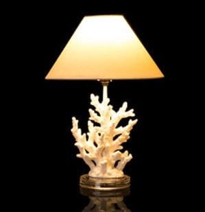 Coral Table Lamp, Night Ocean Marine and Nautical Decor, Soft Ambient Lighting Perfect for Living Room Office, Night Light and Bedside Lamp