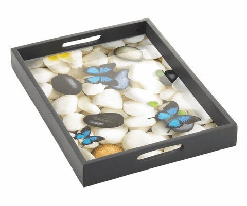 Butterfly Serving Tray, Decorative Food Party Platter, Fun Centerpiece for Coffee or Dining Room Table, Christmas Gifts Ideas For Mom, Wife