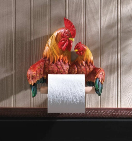 Farmhouse Bathroom Toilet Paper Holder, Gift For Farm Parents, Rustic Country Home Decoration, 8" High