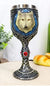 3D Effect Timber Wolf Goblet 7oz Home Kitchen Dining Decor Ceremonial Cup 7.62" High
