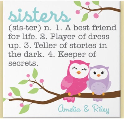 Sibling Playroom Wall Decor Personalized Poster for Brothers and Sisters, Kids Nursery Room Canvas Art, Meaningful Gift Quote, Ready to hang