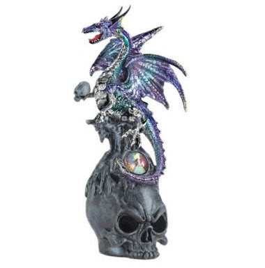 Dragon Figurines Collectible Gifts |  Medieval Statue Fantasy Dragon Statuette for Table Home Decor, 10" H
