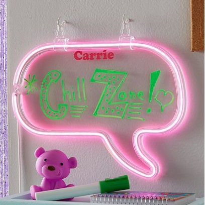 Neon Style Writing Message Board, My Day Speech Bubble, For Teens, Gift Ideas, Bedroom Accessories.