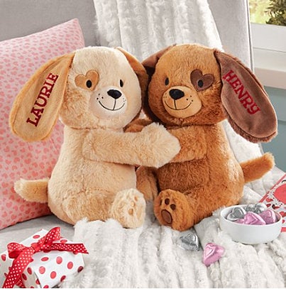 Personalized Lots of Love Hugging Puppies, Customized Gift For Loved Ones, Valentines Gift Ideas