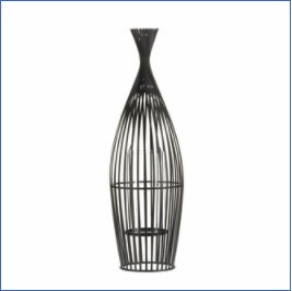 Decorative Wired-Candle Holder Vase, Outdoor Candle Holder for Table Home Decor (L)