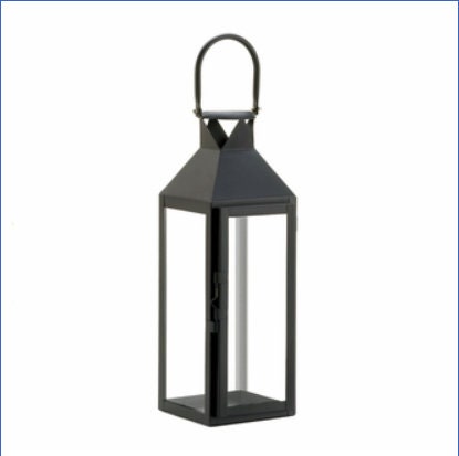 Black Manhattan Metal Candle Lantern  for Wedding - Hanging Wall Lanterns Indoor/Outdoor