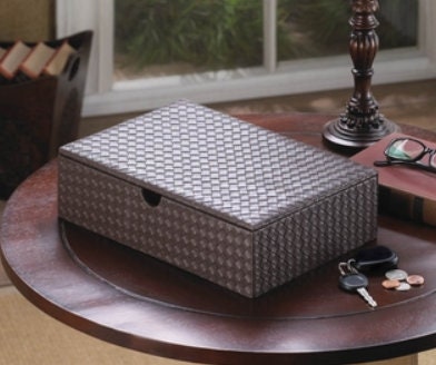 Elegant Faux Leather Keepsake and Jewelry Box, Gifts For Her, Mother's Gift, Grandma's Gift Idea