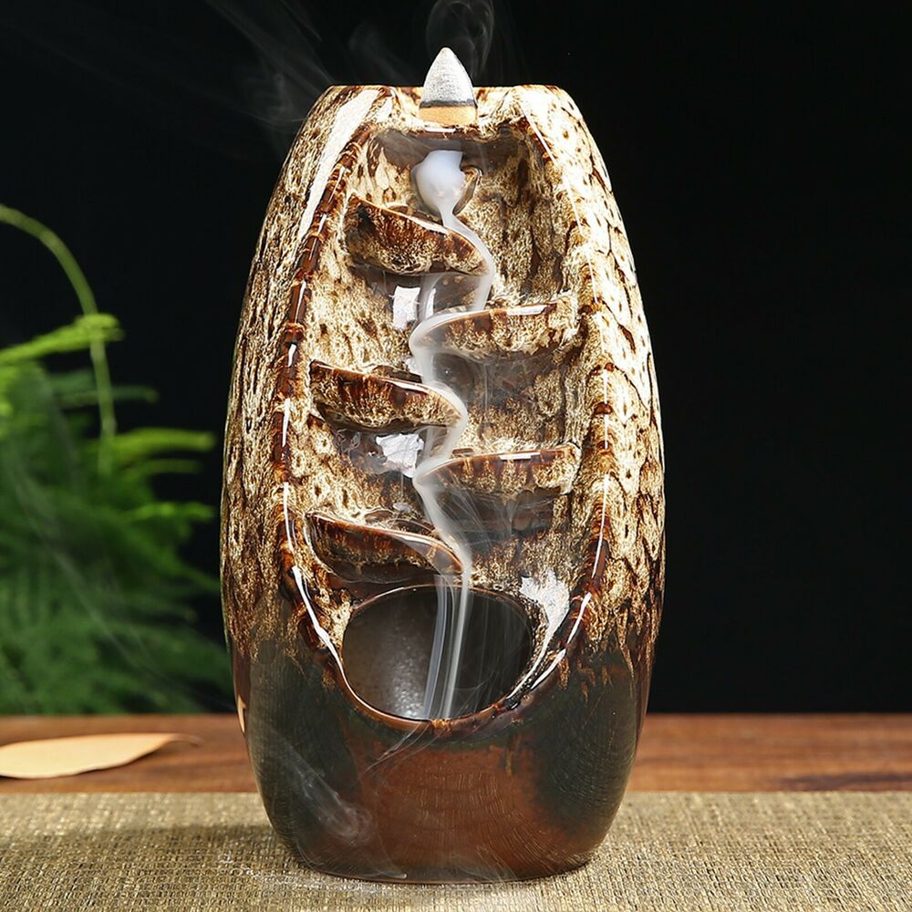 Waterfall incense burner, Backflow burner, Incense set