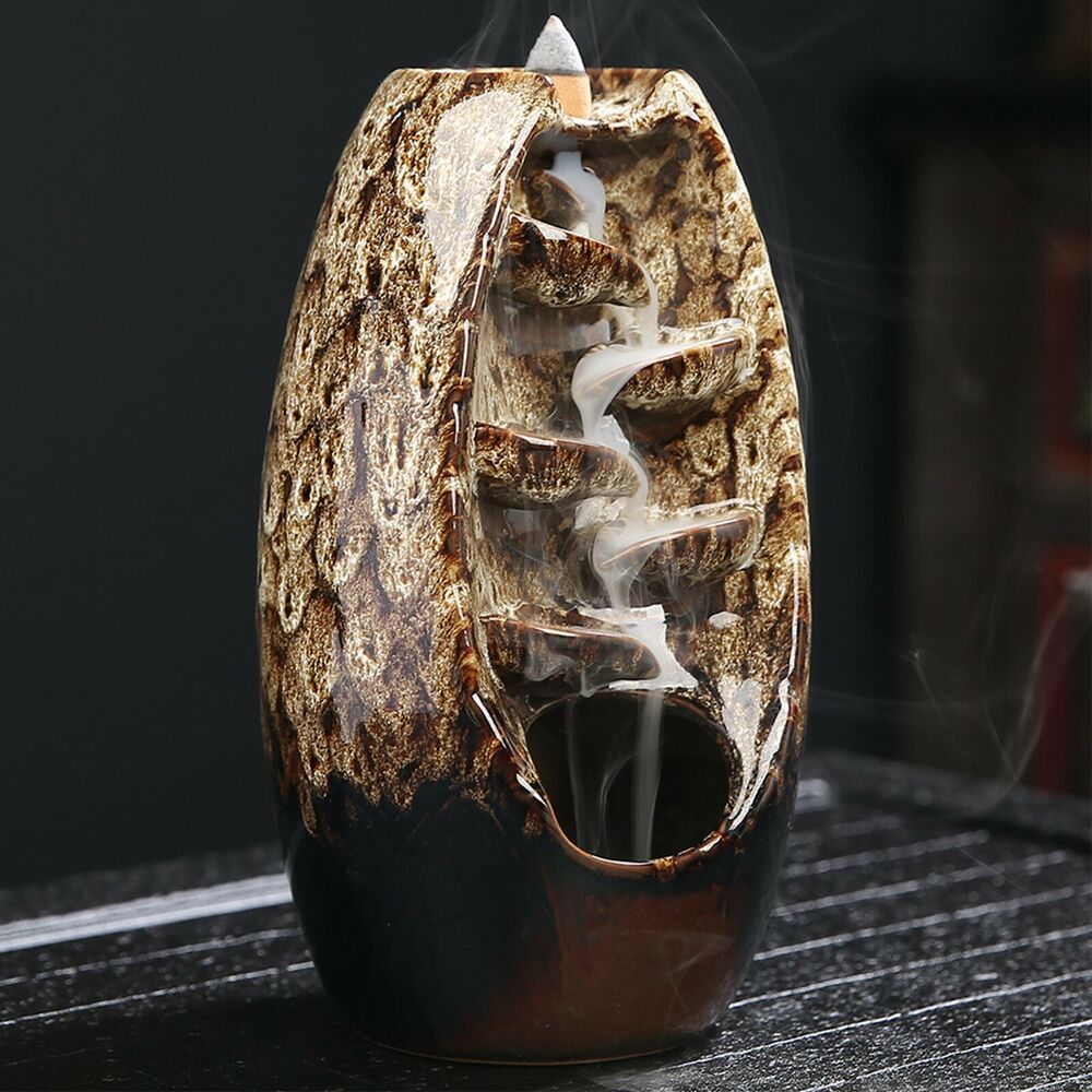 Waterfall incense burner, Backflow burner, Incense set