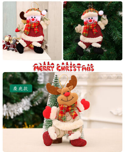 Christmas Decorations Hanging Doll Home Xmas Tree Ornaments Santa Claus Elk