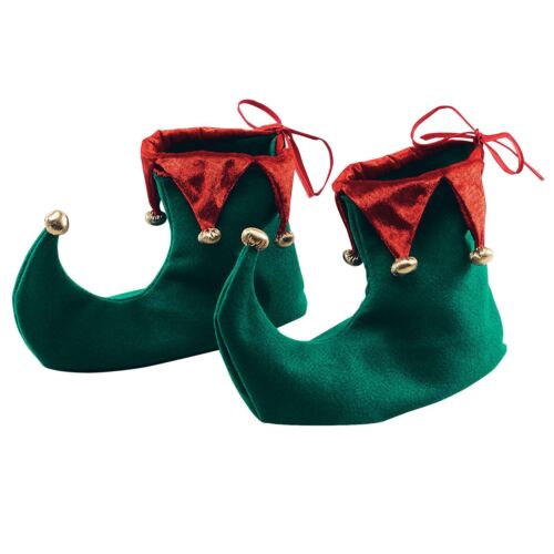 Xmas Elf Shoes Boot Christmas Fancy Dress Costume