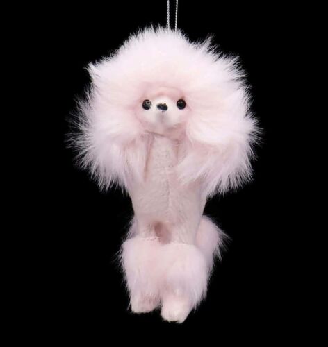 Plush Pink Poodle Dog Lover Christmas Tree Ornament 4 inch