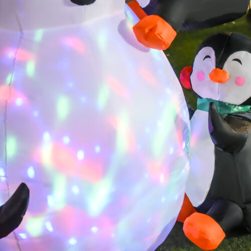 6' Light Up Inflatable Snowman  Penguin Christmas Lawn Decoration