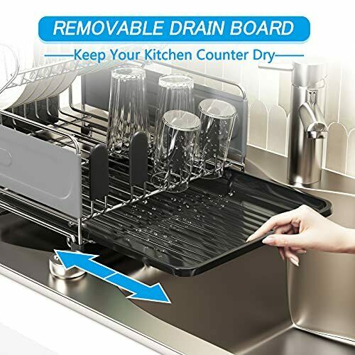 Hot Kitchen Dish Cup Drying Rack Drainer Dryer Tray