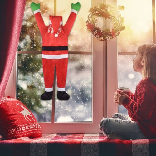 Christmas Hanging Santa Claus Decoration Yard Climbing Xmas Party Indoor Outdoor