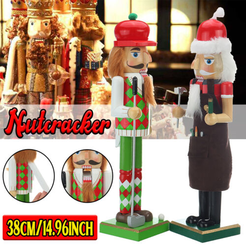 Wooden Nutcracker Walnut Puppet Golfer/Tool Man For Children Kids Gifts